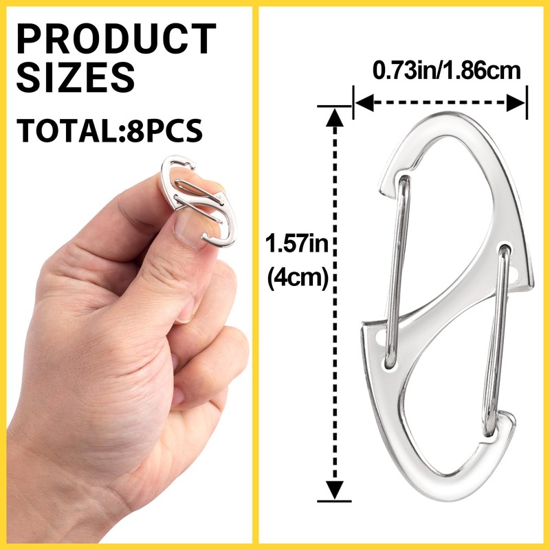 Alpinleux 8 Pcs Zipper Clips Anti Theft Deterrent, Dual Opening