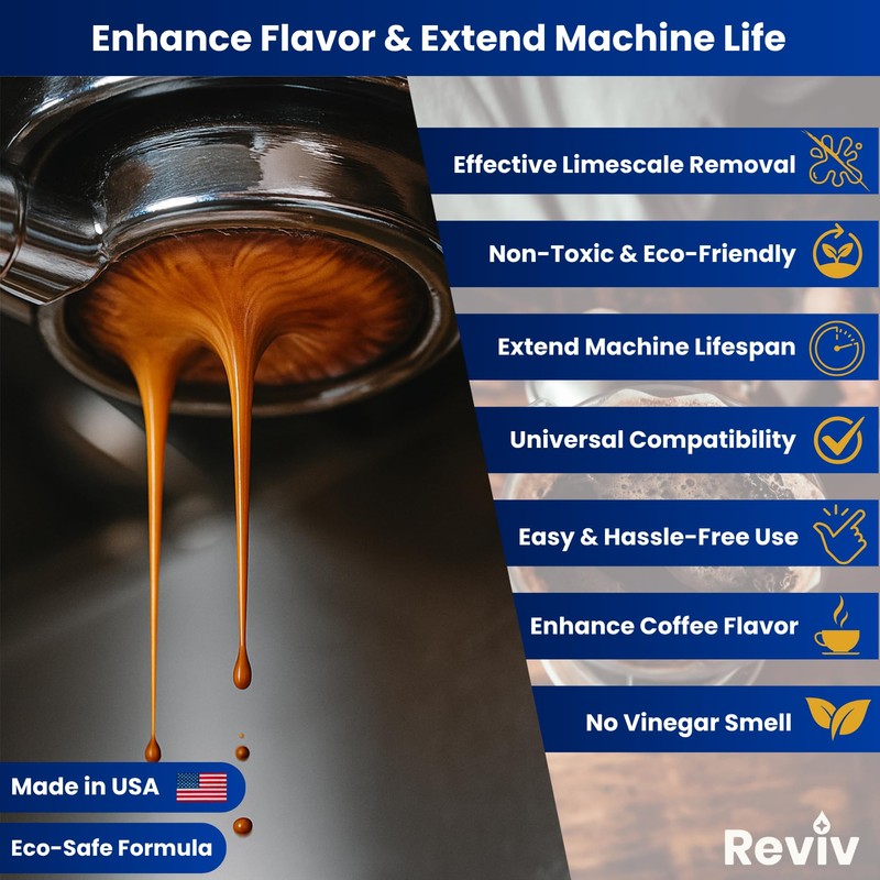 REVIV Descaling Solution for Coffee Machines – 33.8 fl oz