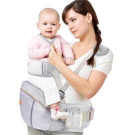 Baby Hip Seat Carrier, Ergonomic Waist Stool for Child Infant with Adjustable Strap Pocket Soft Base, Baby Hip Carrier for Newborns & Toddlers