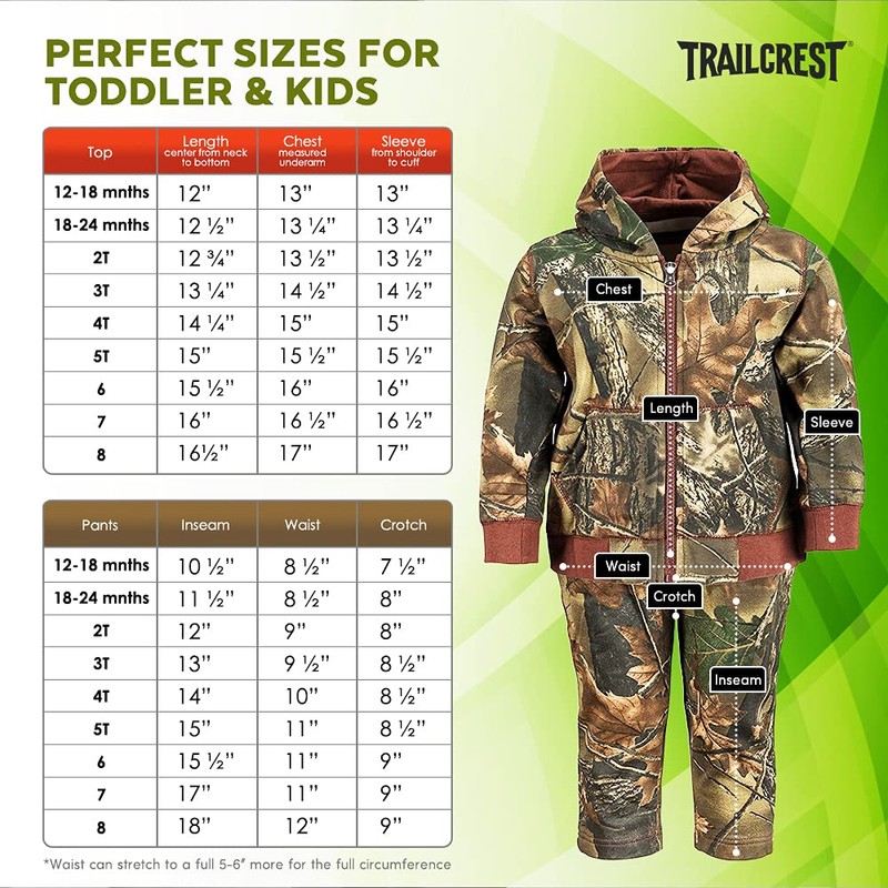 TrailCrest by Treel - Conjunto de sudadera de algodón con