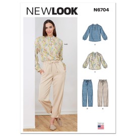 New Look Sewing Pattern N6704 Misses' Top and Pull-On Pant