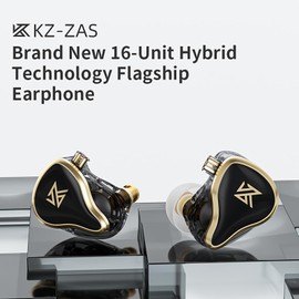CCA KZ ZAS in Ear Monitor Headphones 16 Units 7BA 1DD Hybrid Drivers HiFi IEM Earphones High Clarity Wired Earbuds for Musicians Singers Audiophile Dj Drummers
