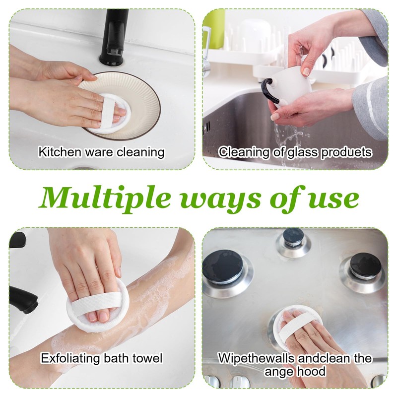 Guduling 6 Stück Luffa Schwamm Körper,Gesichtspeeling Luffa,Body Scrubber Loofah für