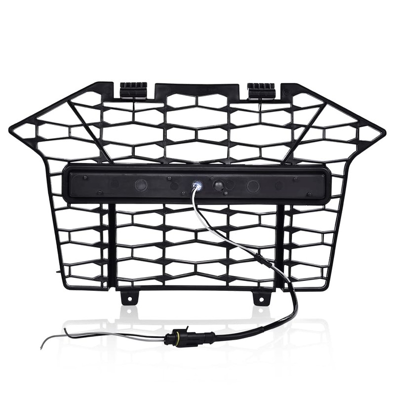 G-PLUS Front Bumper Mesh Grille Grill w/LED Light Bar Compatible