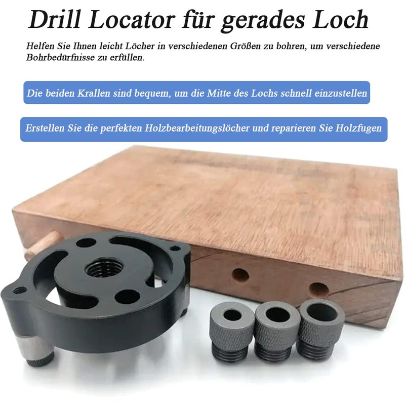 Mesee Dowel Drill Guide, Doweling Jig Kit, 3-Hole Punch Positioner,