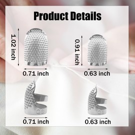 Sashiko Thimble - 2pcs Thimbles Adjustable Ring Sashiko Needles Kits, Thimbles for Hand Sewing