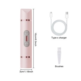 Electric Women's Razor 2-in-1 Intimate Area & Face - Epilator Women Wet/Dry Waterproof - Bikini Trimmer for Private Area, Legs, Armpits - Pink Women's Razor Face & Body