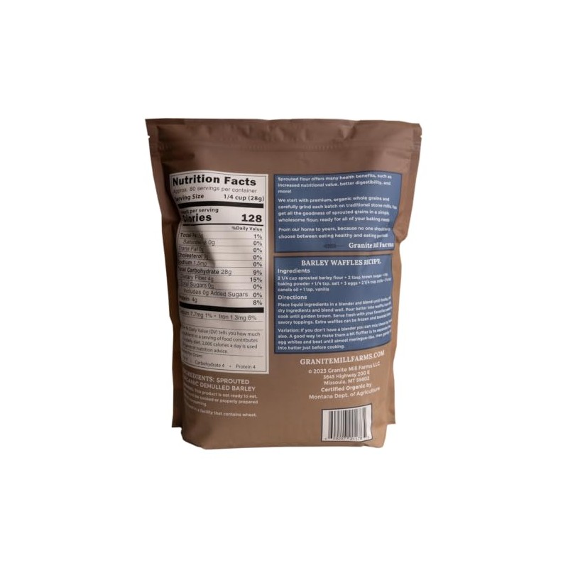 Granite Mill Farms Sprouted Organic Barley Flour, 5 lb