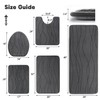 YIHOUSE Memory Foam Grey Bathroom Rug Sets 5 Piece, Ultra