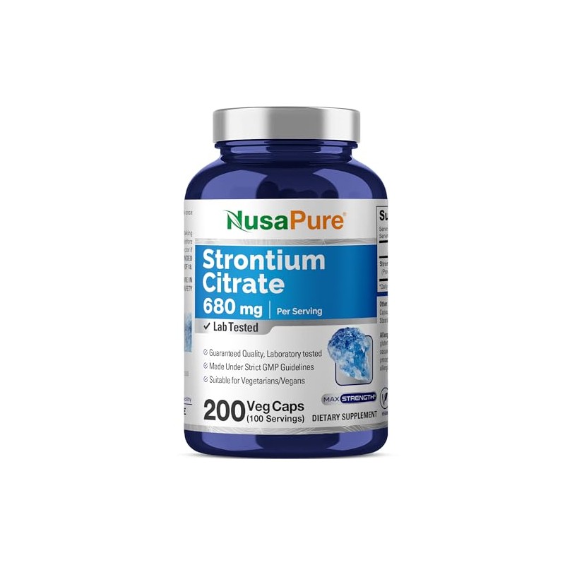 Strontium 680 mg 200 cápsulas (sin OMG y sin gluten)