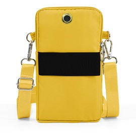 BIAOTIE Lightweight Small Crossbody bags Cell Phone Purses Travel Pouch Shoulder Bag for Women (Yellow)