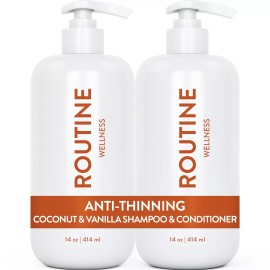 Routine Wellness Anti-Thinning Shampoo and Conditioner Set for Thinning Hair ...