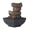 Tabletop Water Fountain Resin with Cascading Rock Waterfall and LED