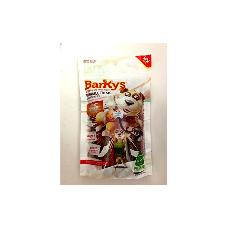Barkys Chewable Treats Carnaza De Res, 25 piezas