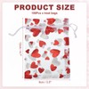 uxcell 100 Pcs Valentine Treat Bags, 4.7" x 3.5" Heart