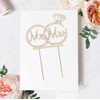 Decoración para tarta de boda de Mr & Mrs con