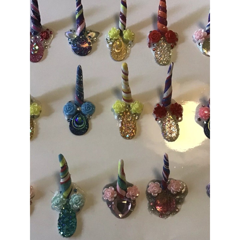 Handmade 20 Face Painting Unicorn Bling: Multi, Red, Blue, Pink