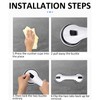 Shower Handles, ZHENROAD 2 Pack 12 inch Suction Grab Bars,