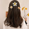 Flower Hair Clips, 3Pcs Summer Claw Clips Plumeria Flower Yellow