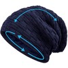 Hatstar Warm-lined, fine-knit women's, men's beanie hat with braided pattern