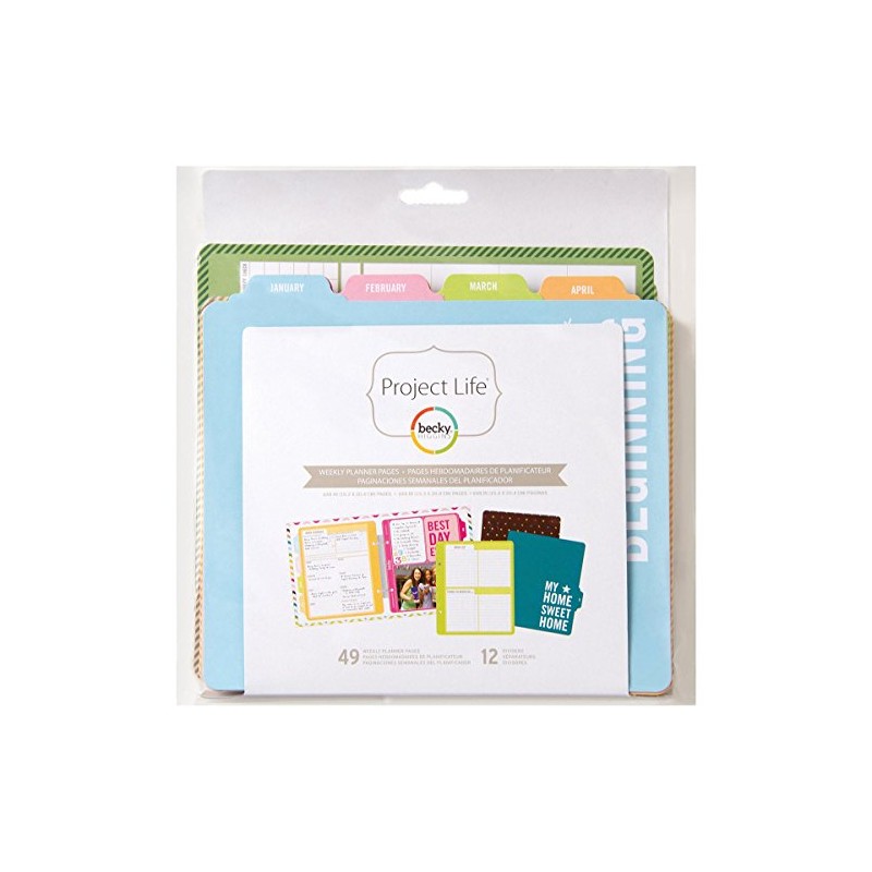 Project Life Weekly Planned Pages, 6 by 8-Inch