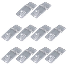 Coshar 10Sets Acrylic Hinge Lock Hasp Crystal Clear Hinge Hasps Flat Mount Hasp with Clear Plastic, 55x25MM, Transparent