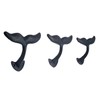 Wowser Navy Blue Whale Tail Cast Iron Wall Hooks, Wall