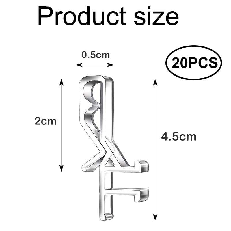 20-Pack Clear Plastic Blind Clips – Effortless Window Valance Installation