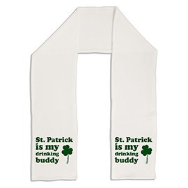 TooLoud St Patrick is my Drinking Buddy Adult Fleece 64" Scarf