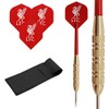 TARGET 23g Football L.F.C Brass Darts Set, Standard Shape Flights,