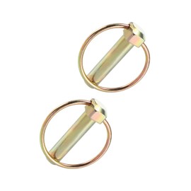 METALLIXITY 2pcs Lynch Pin with Ring (12mmx50mm) Carbon Steel Lynch Pin Lock Clip Fastener Pin for Home Construction Tractor Trailer Truck Lawn Mower Trolley