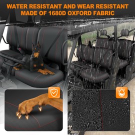 BORDAN UTV Seat Cover for Can Am Defender MAX 2018-2024/MAX DPS 2017-2024, Heavy Duty 1680D Waterproof Full Protection Outdoor Seat Cover Set(14 PCS)