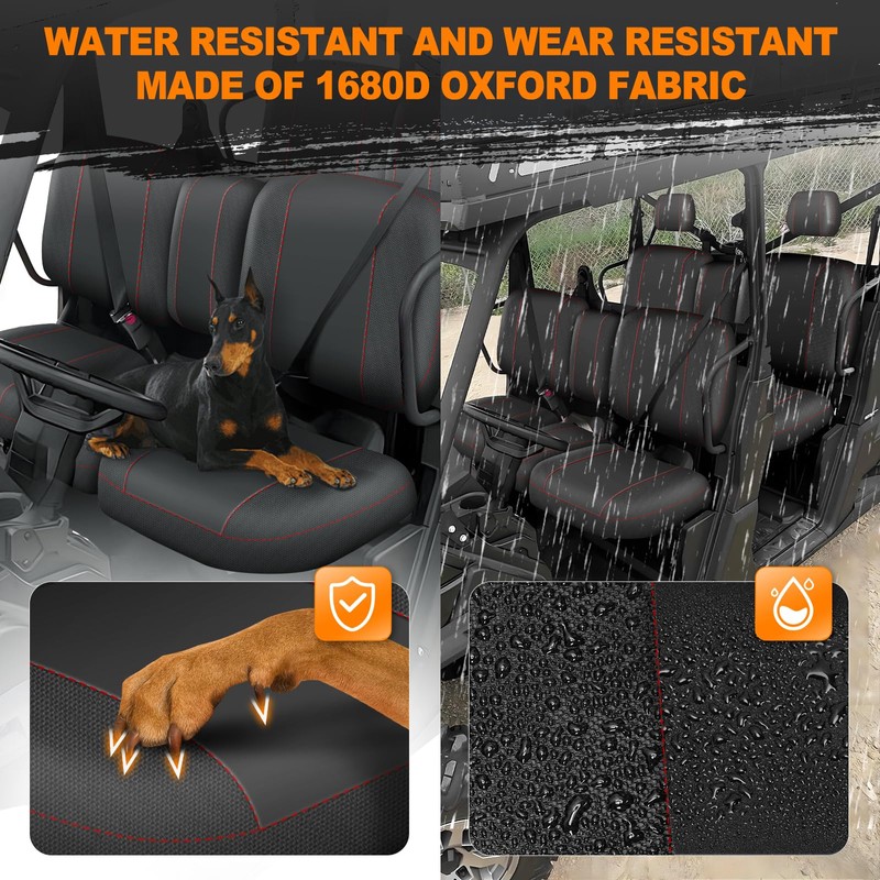 BORDAN UTV Seat Cover for Can Am Defender MAX 2018-2024/MAX