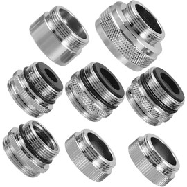 POPETPOP 8 piezas Kit de Adaptadores para Grifo de Conector de Aireador para Fregadero y Lavabo Compatible con Filtros de Agua y Instalación