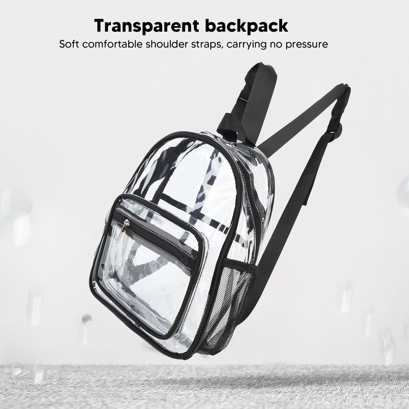 Clear Backpack Waterproof Heavy Duty Fashionable Eco Friendly PVC Transparent