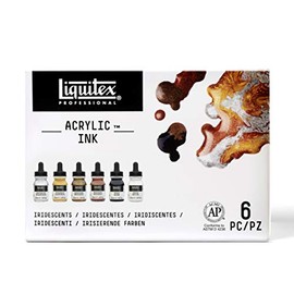 Liquitex Professional Acrylic Ink, 1-oz (30ml), Iridescent Color Set, Set of 6