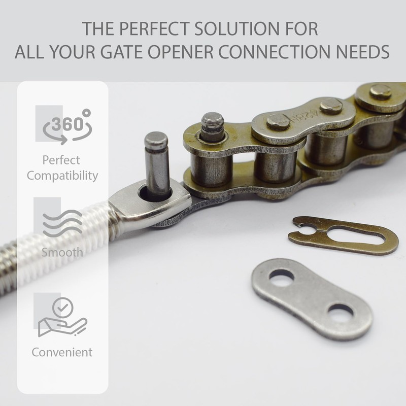Sliding Gate Roller Chain Connecting Links for Chain Driven Sliding