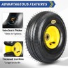 GICOOL 4.10/3.50-4 Explorer Series Rubber Tire and Wheel, with 2.25"