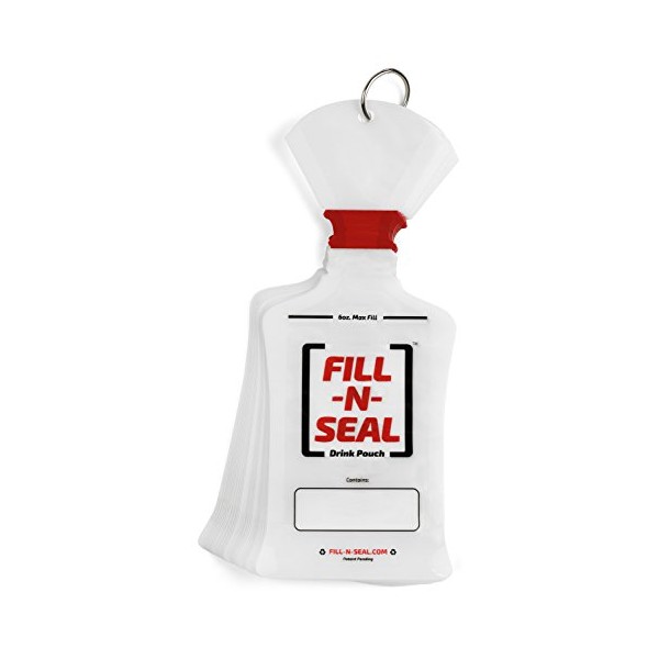 (100) 6oz Liquid Heat Sealed Pouches by Fill-N-Seal, No Funnel