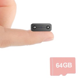 WKX W-Mini Wi-Fi Plug in Cameras for Home Security with 64GB SD Card, HD Video, Clear Night Vision, Motion Detection, Cloud Storage, No WiFi Security Camera for Home, Office, Baby, Pet & More