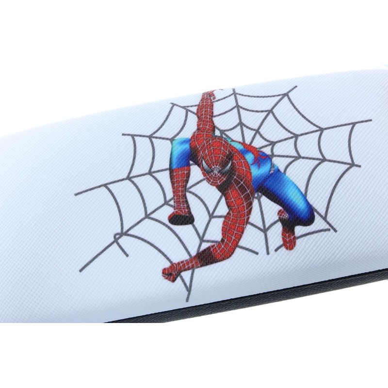 Cute Glasses Case for Children "Spider" with Metal Hinge, gray