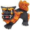 Okinawa Souvenir Shisa Figurine Mini Entrance Curry Shisa (Black/Horizontal)