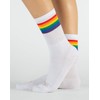 CALZITALY 2 Pairs Unisex Socks with Rainbow Pattern, Cotton Stockings