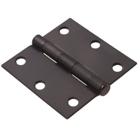 Hardware Essentials 852825 Residential Square Corner Door Hinges with Removable Pin Oil R
