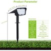 EMANER Landscape Lights Outdoor Solar Powered, 2-Pack 80W Equivalent, Dusk