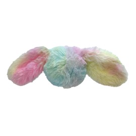 fouFIT Fuzzy Wuzzy 2-in-1 Tie-Dye Spiker Ball Toy for Dogs, Rainbow, Small
