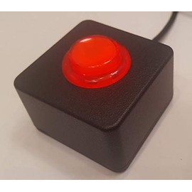 USB HID Programmable Single Button Arcade Switch w/2M Cable (Red)