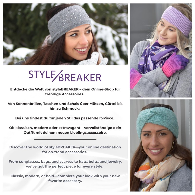 styleBREAKER 04026060 Women's Knitted Headband with Waffle Patent Knitting Pattern