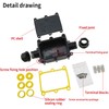 IP68 Waterproof Junction Box, 4-Way Cable Connector for Outdoor Use,