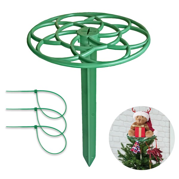 YAUXYA Christmas Tree Topper | Flat Wide Base Tree Topper